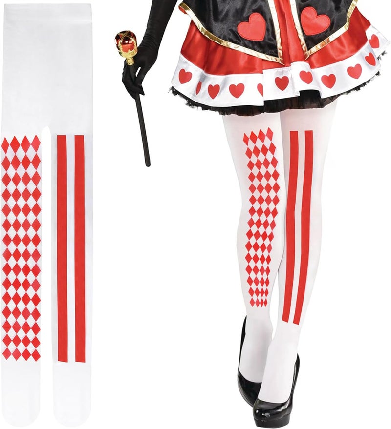 Aczyoxw Women Stockings Costumes Diamond and Hearts Tights Stocks Cosplay for Party - Image 1